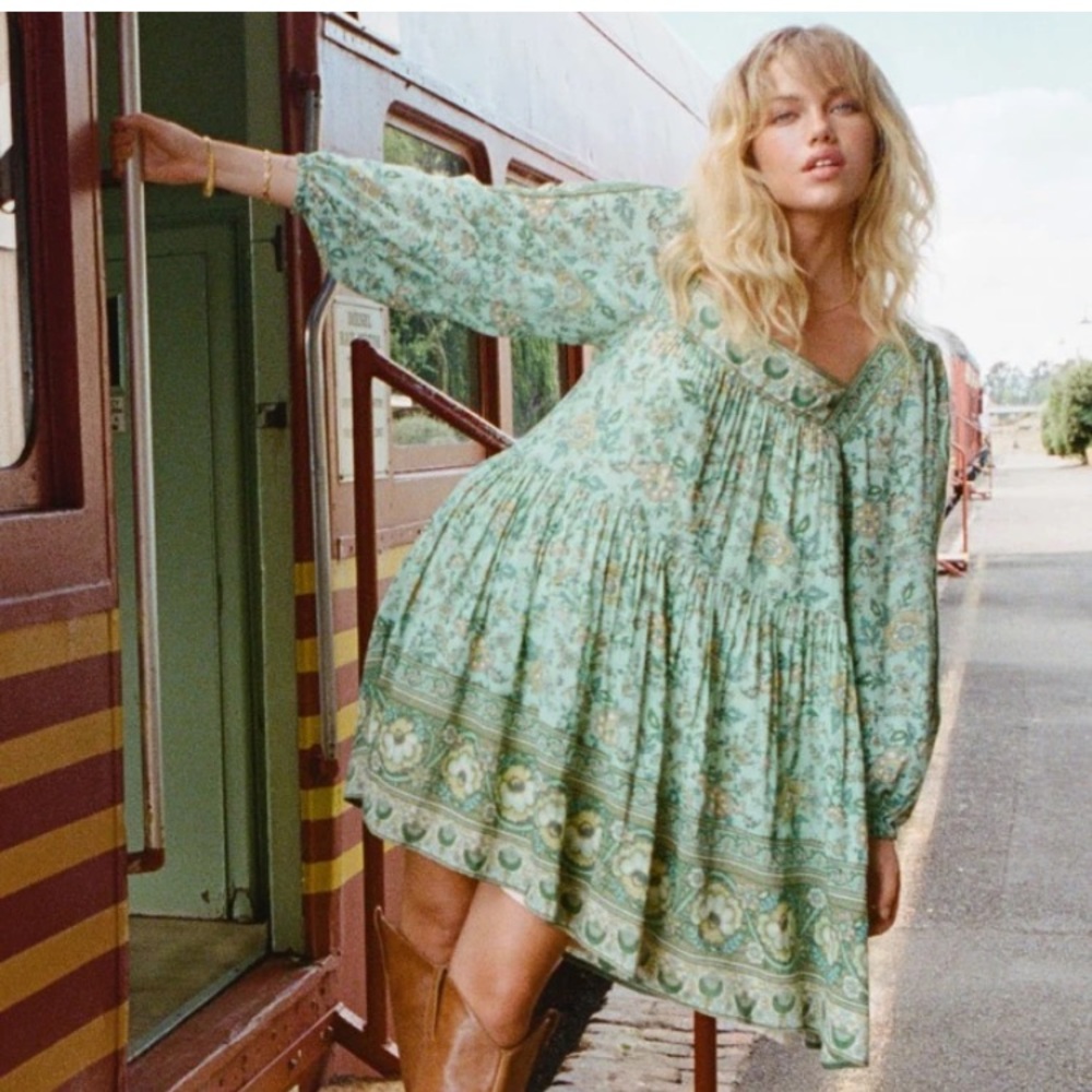 SOLD NWT Folksong Tunic Sage M
